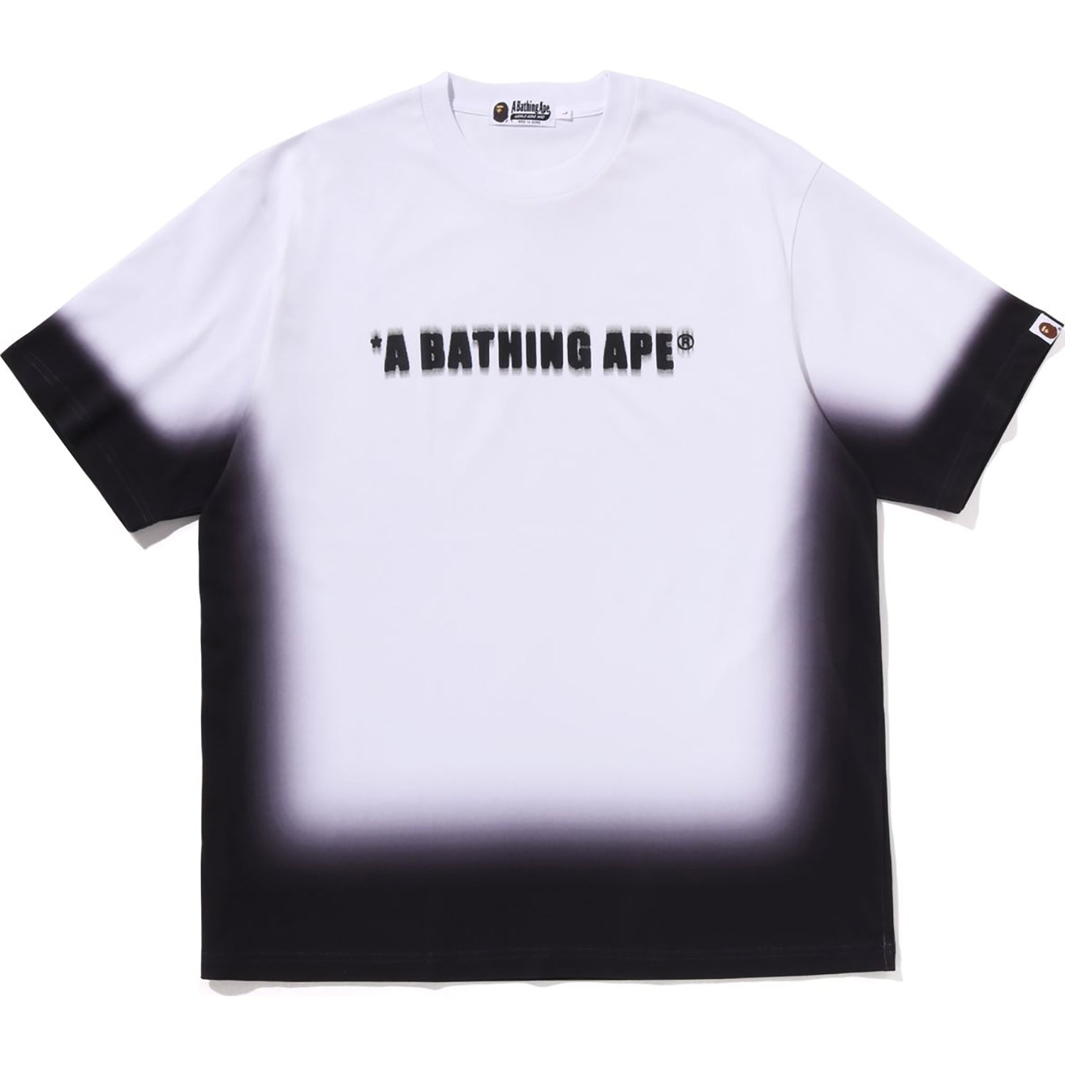 SPRAY PRINT BATHING APE LOGO RELAXED FIT TEE MENS