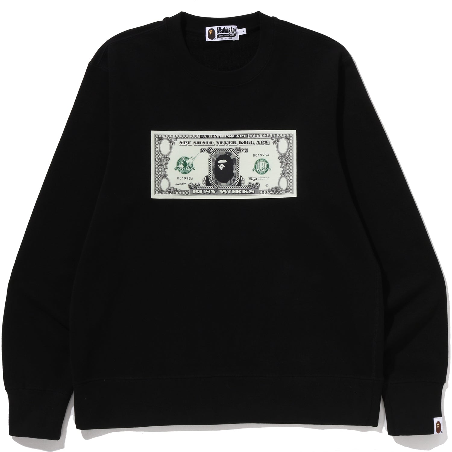 BANKNOTE RELAXED FIT CREWNECK SWEATSHIRT MENS