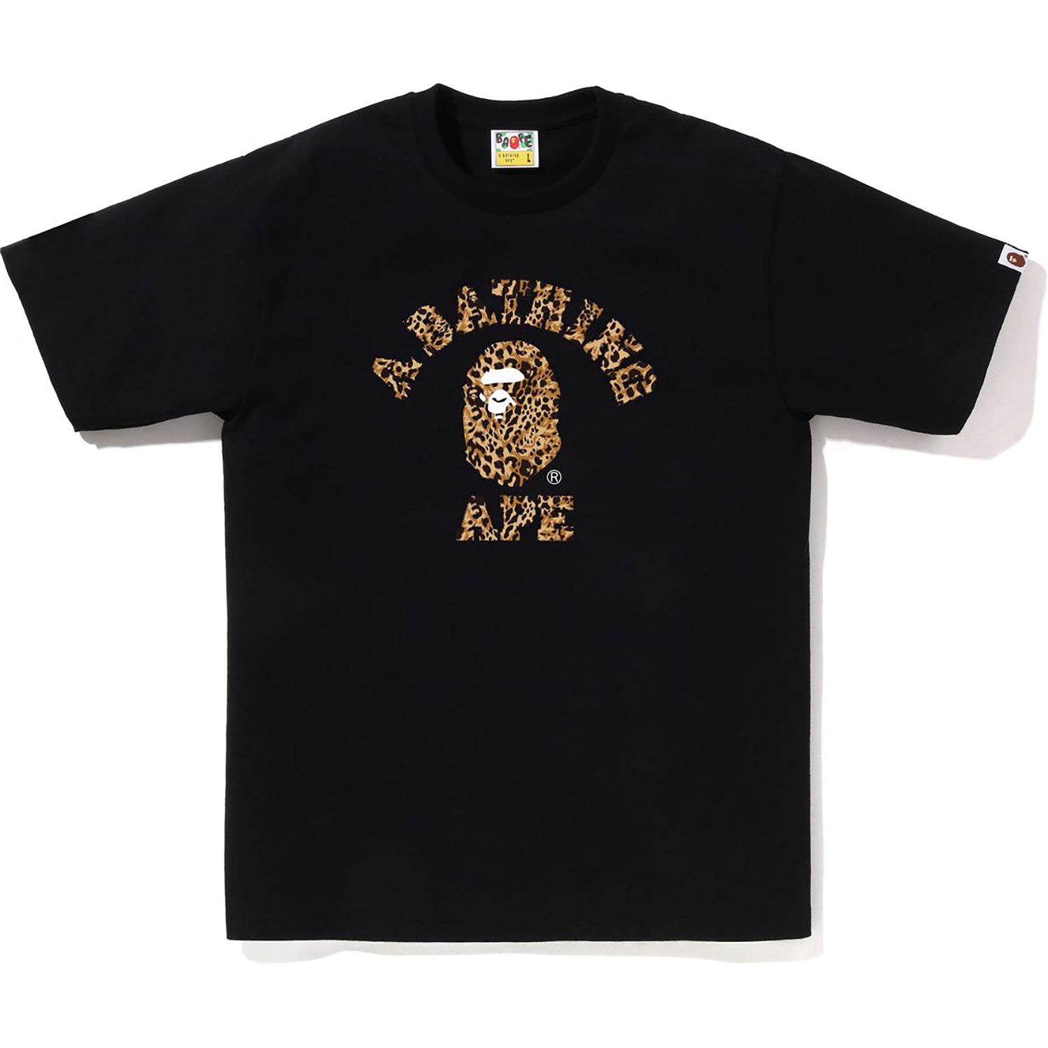 WILD LEOPARD PATTERN COLLEGE TEE MENS