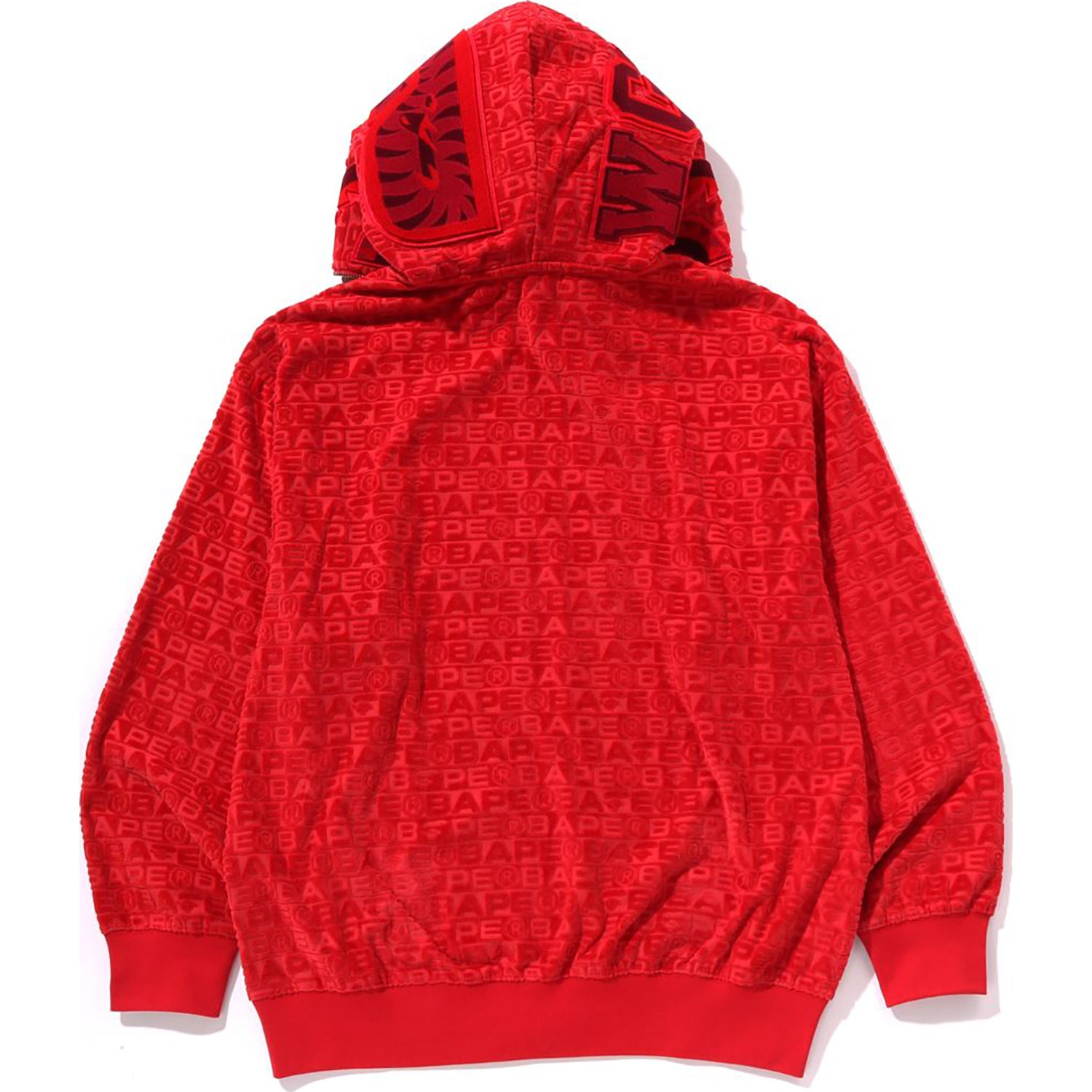 LUX SPORT PATTERN SHARK RELAXED FIT FULL ZIP HOODIE MENS - Image 3