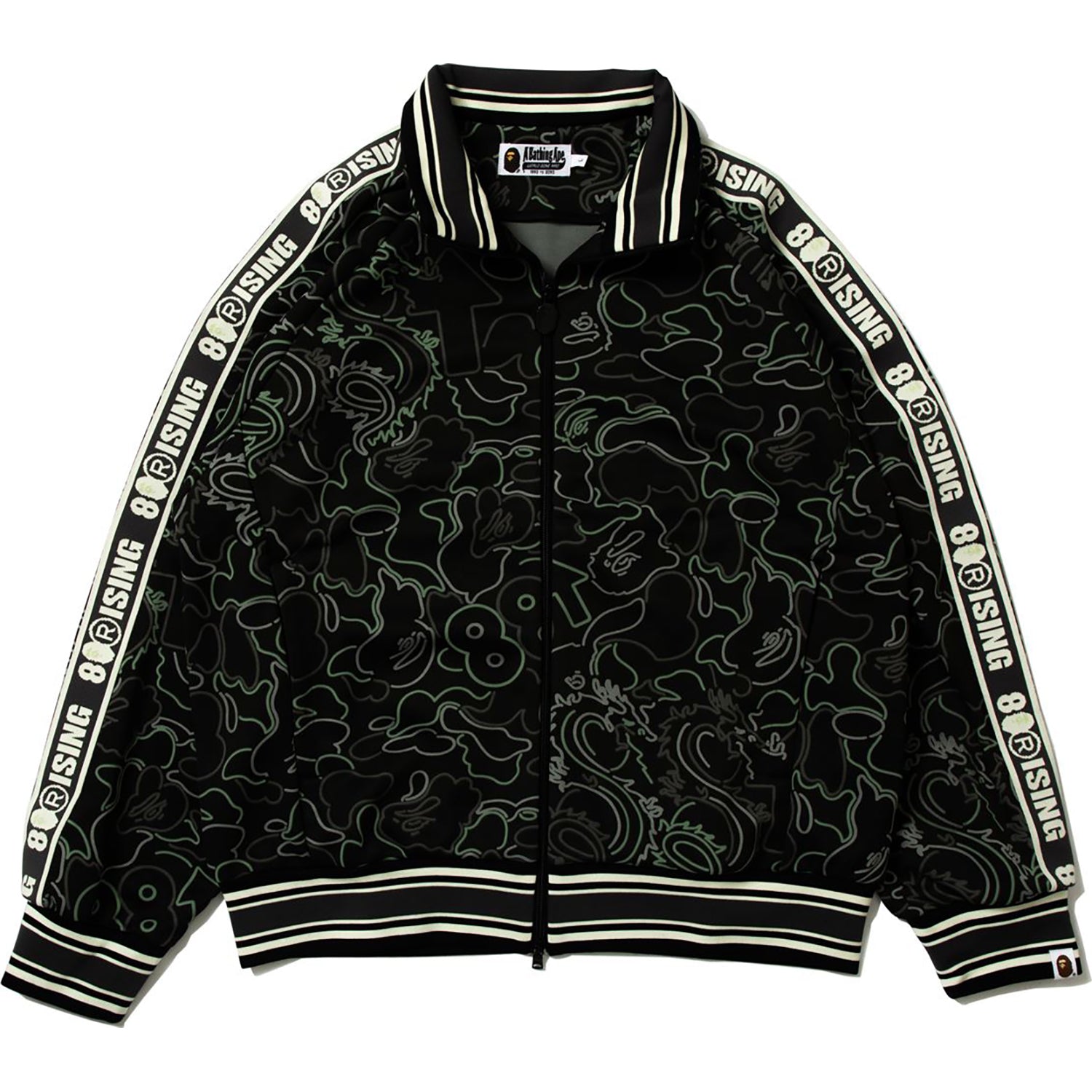 BAPE X 88RISING GLOW IN THE DARK CAMO TRACK JACKET MENS