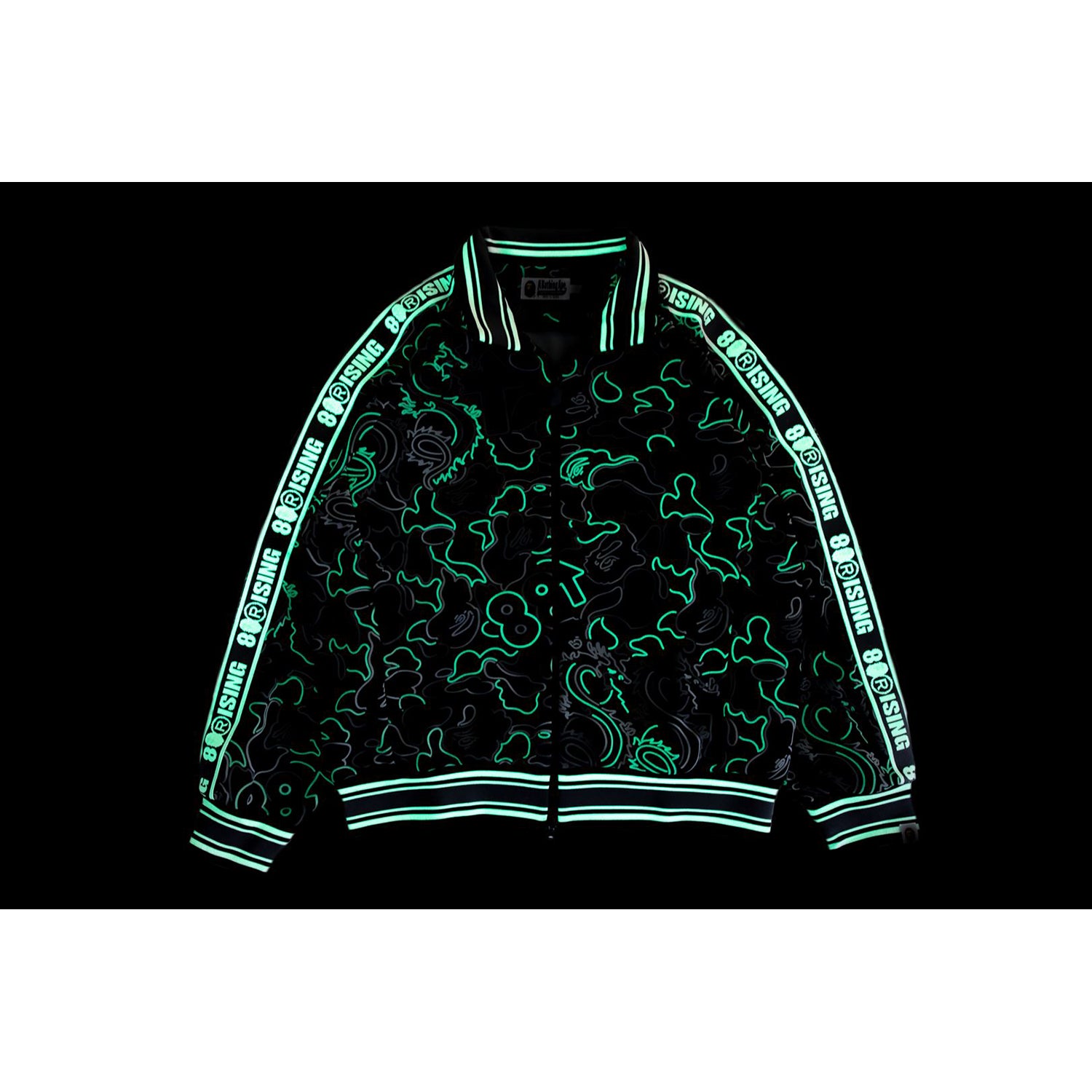 BAPE X 88RISING GLOW IN THE DARK CAMO TRACK JACKET MENS - Image 5