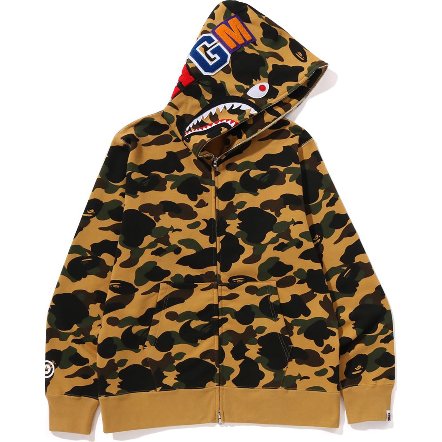 1ST CAMO SHARK FULL ZIP HOODIE MENS